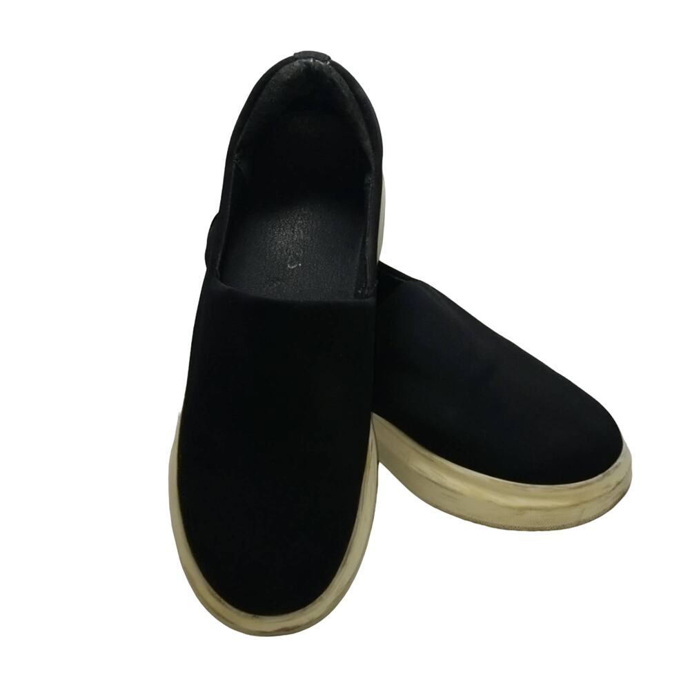 J/Slides NYC size 7 slip on Shoes Black and white
